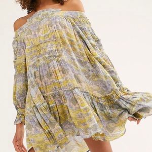 Free People See Ya There Mini Dress Pastel Elephants